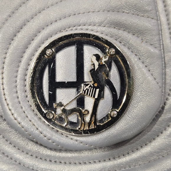 Vintage Y2K Henri Bendel No 7 Silver Quilted Leather Shoulder Purse Chain - Picture 2 of 12